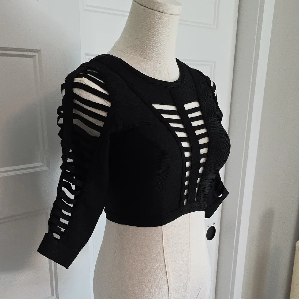 Hera Collection Black Strappy Blouse